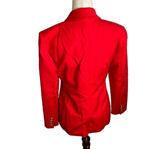 J.Crew $268 Womens Petite Helena blazer in city twill Red Size P2 BX783 - Picture 8 of 12